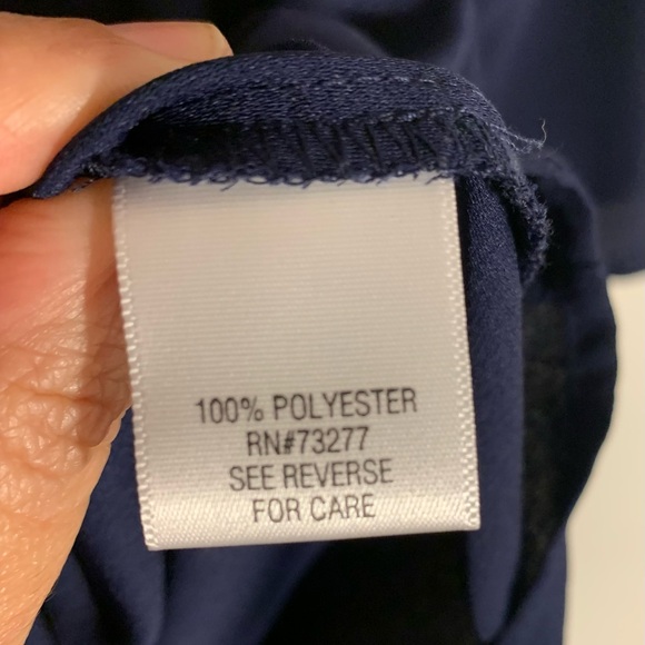 Dana Buchman navy blue shirt. Size M - Picture 2 of 9